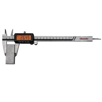 Digital skydelære 0-200x0,01 mm med ABS og kæbelængde 50 mm (ORANGE farvedisplay)